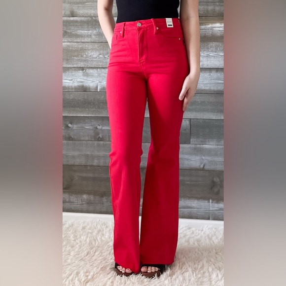 RESTOCK ALERT! judy blue high waist tummy control top red flares JB88833REG - Picture 8 of 12